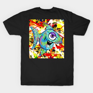 sticker mad fish 7 T-Shirt